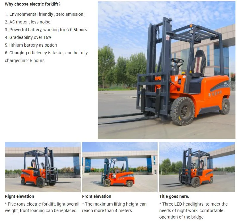 Chinese 60V 1 Ton 1.5 Ton 2 Ton 5 Ton Mini Electric Forklifts Trucks Price Battery Forklift Electric Montacargas for Sale